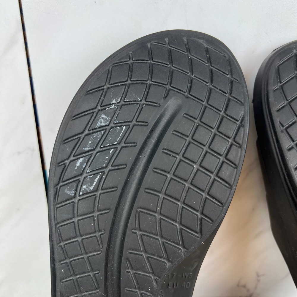 OOfos OOahh Recovery Slide Womens Size 9 Black Rubber Slip On Slides Sandals - Picture 6 of 10